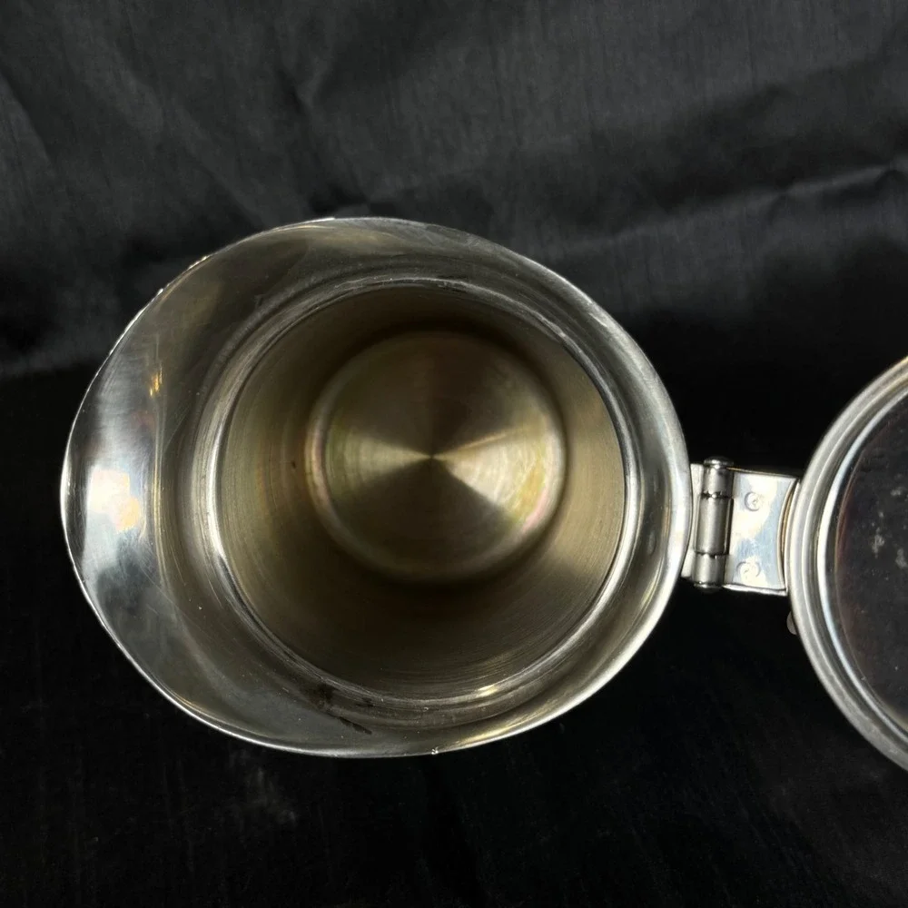 Vintage Brandware IS-20 Coffee Tea Pot 18-8 Stainless Steel Japan Hinged Lid